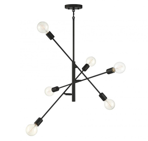 6-Light Chandelier in Matte Black (8483|M10084MBK)