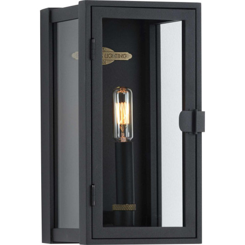 Stature Collection One-Light Textured Black and Clear Glass Transitional Style Small Outdoor Wall La (149|P560267-031)