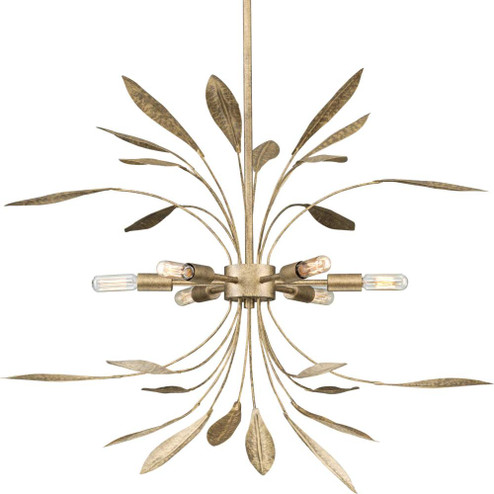 Mariposa Collection Six-Light Antique Gold Hanging Pendant Light (149|P500415-168)