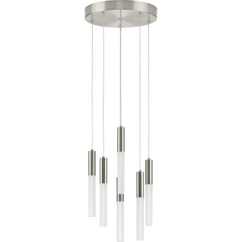 Kylo LED Collection Six-Light Brushed Nickel Modern Style Hanging Pendant Light (149|P500322-009-30)