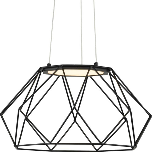 Geodesic LED Collection Matte Black Modern Style Medium Hanging Pendant Light (149|P500319-031-30)