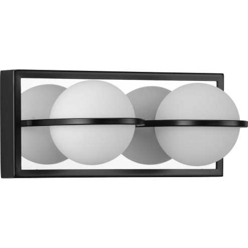 Pearl LED Collection Two-Light Matte Black and Opal Glass Modern Style Bath Vanity Wall Light (149|P300311-031-30)