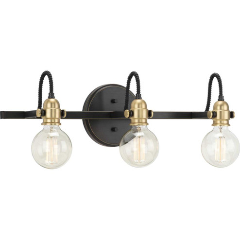 Axle Collection Three-Light Antique Bronze Vintage Style Bath Vanity Wall Light (149|P300191-020)