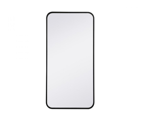 Soft corner metal rectangular mirror 18x36 inch in Black (758|MR801836BK)