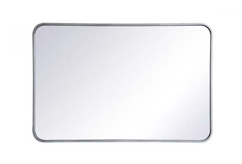 Soft corner metal rectangular mirror 24x36 inch in Silver (758|MR802436S)