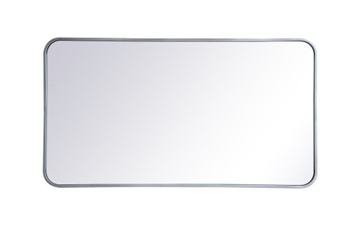 Soft Corner Metal Rectangular Mirror 22x40 Inch in Silver (758|MR802240S)