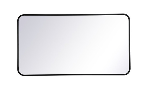 Soft Corner Metal Rectangular Mirror 22x40 Inch in Black (758|MR802240BK)