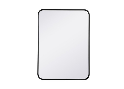 Soft Corner Metal Rectangular Mirror 22x30 Inch in Black (758|MR802230BK)
