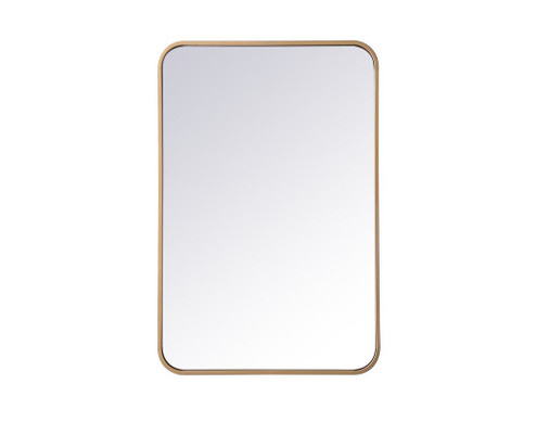 Soft Corner Metal Rectangular Mirror 20x30 Inch in Brass (758|MR802030BR)