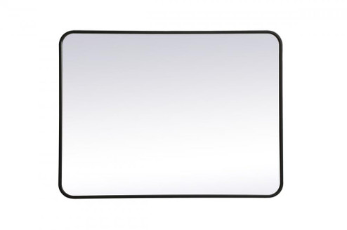 Soft corner metal rectangular mirror 27x36 inch in Black (758|MR802736BK)