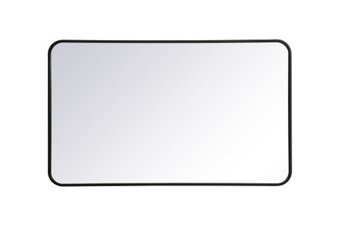Soft Corner Metal Rectangular Mirror 24x40 Inch in Black (758|MR802440BK)