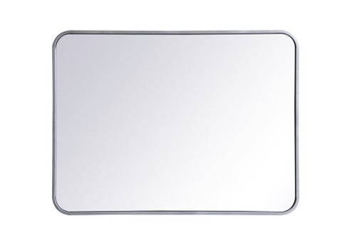 Soft Corner Metal Rectangular Mirror 24x32 Inch in Silver (758|MR802432S)