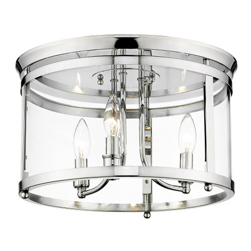 Golden Lighting Payton 3-light Flush Mount in Chrome (36|1157-FM CH)