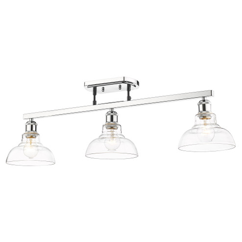 Yep by Golden Lighting Carver 3-light Semi-Flush Mount in Chrome (36|0305-3SF CH-CLR)
