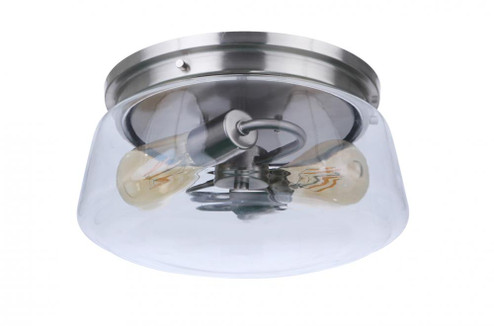 Laclede 2 Light Outdoor Flushmount in Satin Aluminum (20|ZA3837-SA)