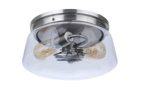 Laclede 2 Light Outdoor Flushmount in Satin Aluminum (20|ZA3837-SA)