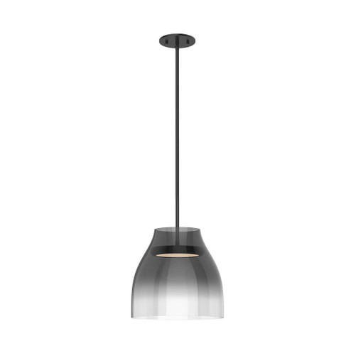 Trinity 12-in Black/Smoked Dimmable LED Pendant (461|PD62012-BK/SM)