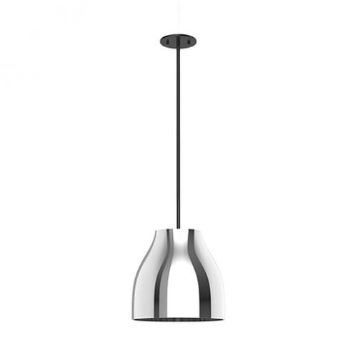 Trinity 12-in Black/Chrome LED Pendant (461|PD62012-BK/CH)