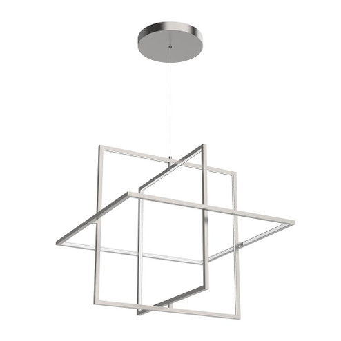 Mondrian 28-in Brushed Nickel Dimmable LED Pendant (461|PD16328-BN)