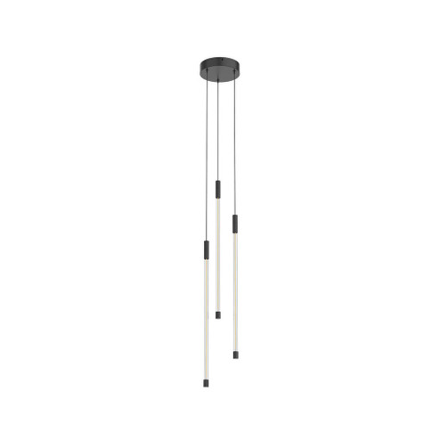 Motif 21-in Black LED Multi Pendant (461|MP75221-BK)