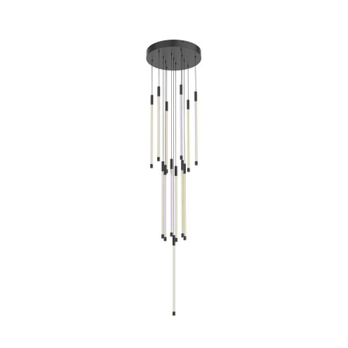 Motif 21-in Black 13 Light Dimmable LED Multi Pendant (461|MP75121-BK)
