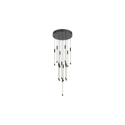 Motif 13-in Black 3 Light Dimmable LED Multi Pendant (461|MP75113-BK)