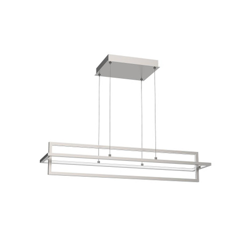 Mondrian 36-in Brushed Nickel LED Linear Pendant (461|LP16236-BN)
