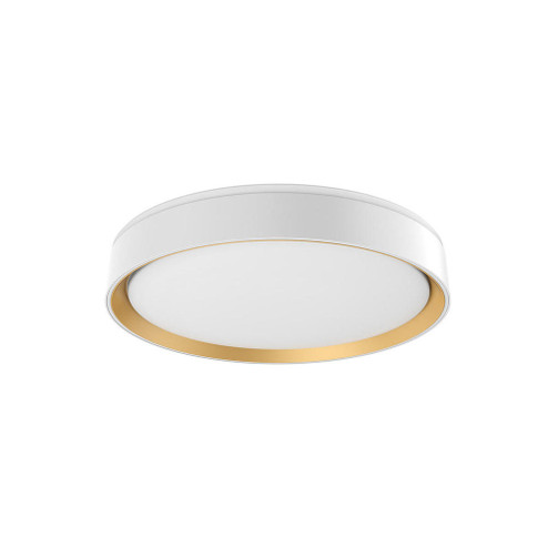 Essex 16-in White/Gold LED Flush Mount (461|FM43916-WH/GD)