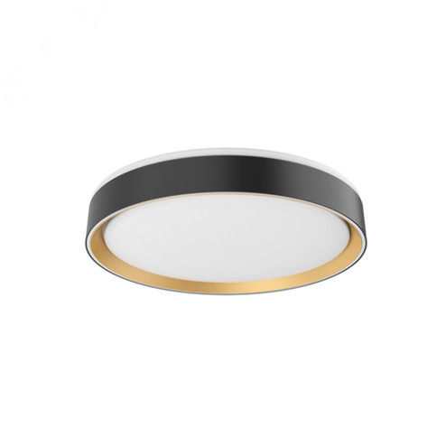 Essex 16-in Black/Gold LED Flush Mount (461|FM43916-BK/GD)