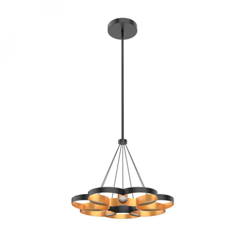 Maestro 26-in Black/Gold LED Chandeliers (461|CH90826-BK/GD)