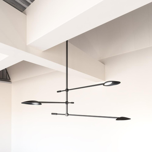 Rotaire 32-in Black LED Chandeliers (461|CH90132-BK)