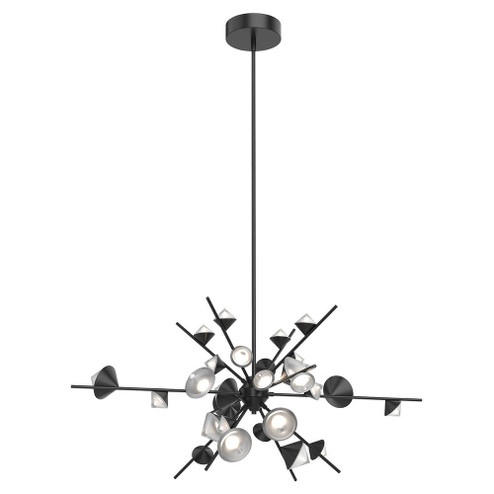 Geode 48-in Black Dimmable LED Chandelier (461|CH50848-BK)