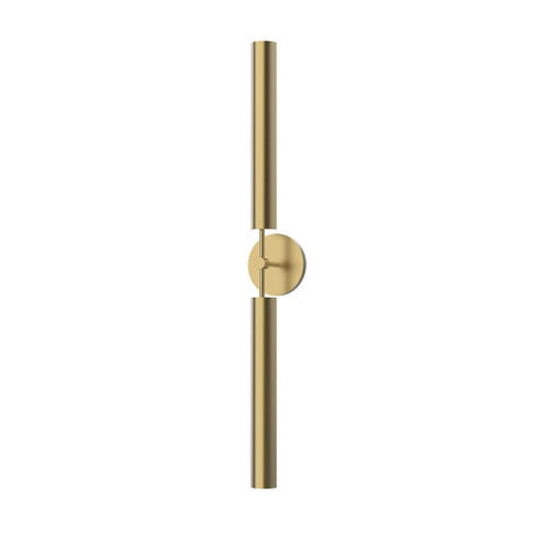 Astrid 2 Head Metal Shade/Vintage Brass Damp-Rated Dimmable LED Wall/Vanity Light (7713|WV316402VBMS)