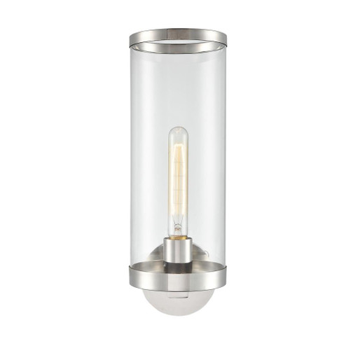 Revolve Ii Clear Glass/Polished Nickel 1 Light Damp-Rated Wall/Vanity Light (7713|WV311601PNCG)