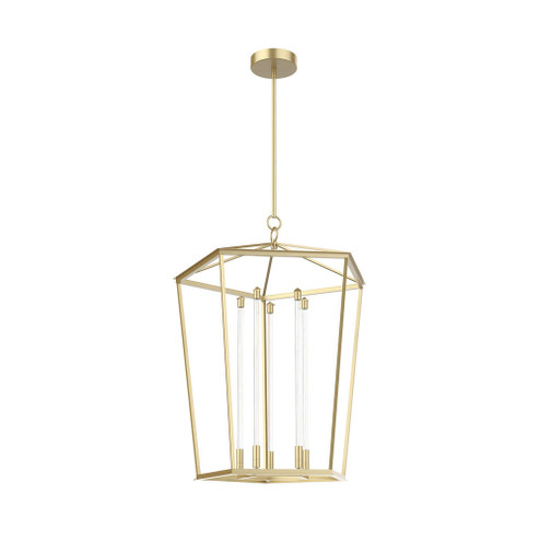Delphine 29-in Natural Brass Dimmable LED Pendant (7713|PD317129NB)
