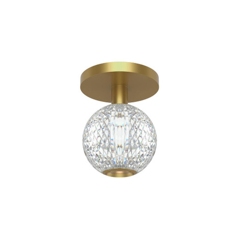 Marni 5-in Natural Brass Dimmable LED Flush Mount (7713|FM321201NB)