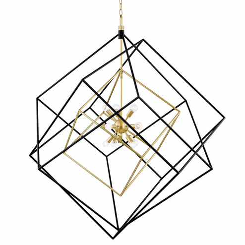 Roundout Chandelier (57|1255-AGB/BK)