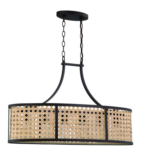 Malaya 6 Light Island in Aged Bronze Brushed (20|54576-ABZ)