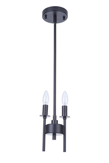 Larrson 2 Light Mini Pendant in Flat Black (20|54392-FB)