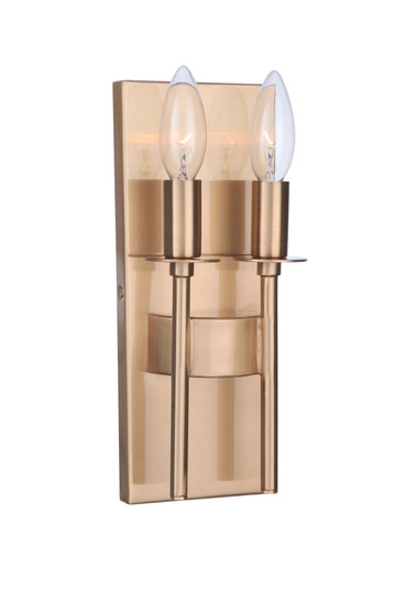 Larrson 2 Light Wall Sconce in Satin Brass (20|54362-SB)