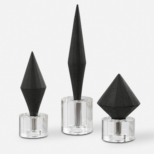 Uttermost Alize Black Sculptures Set/3 (85|17916)