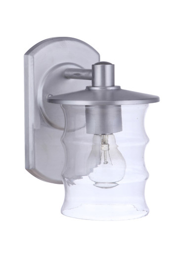 Canon 1 Light Medium Outdoor Wall Lantern in Satin Aluminum (20|ZA3614-SA)