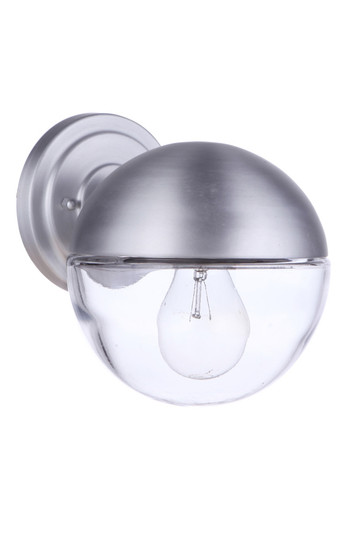 Evie 1 Light Small Outdoor Wall Lantern in Satin Aluminum (20|ZA3404-SA)