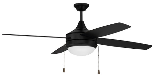 Phaze 4 52'' 4-Blade Ceiling Fan in Flat Black w/ Flat Black/Greywood Blades; Integrated Light Ki (20|PHA52FB4)