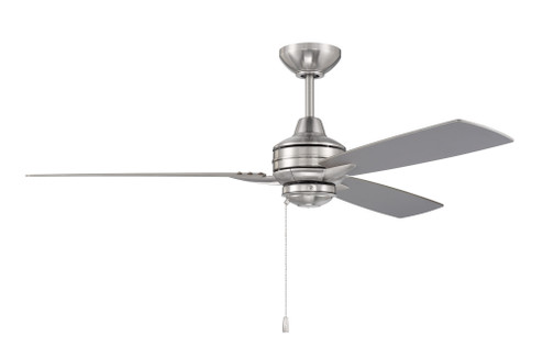 Moto 52'' 3-Blade Ceiling Fan in Brushed Polished Nickel w/ Brushed Nickel/Driftwood Blades (20|MOT52BNK3)