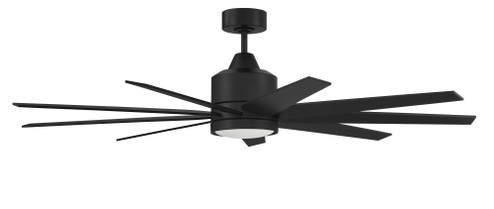 Champion 60'' 9-Blade Indoor/Outdoor (Damp) Ceiling Fan in Flat Black w/ Flat Black Blades; Light (20|CHP60FB9)