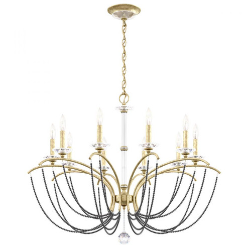 Priscilla 10 Light 120V Chandelier in Heirloom Silver with Dark Grey Pearl (168|BC7110N-44PDK)