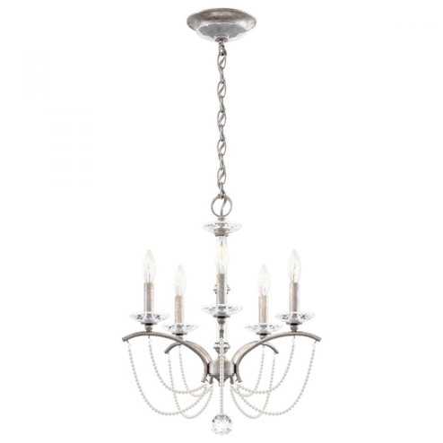 Priscilla 5 Light 120V Chandelier in Antique Silver with White Pearl (168|BC7105N-48PWT)
