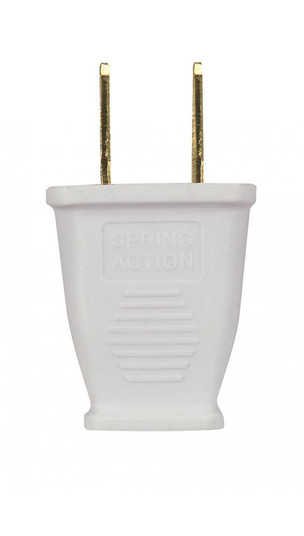 Polarized Plug; White; 2 Pole; 2 Wire; 15A; 125V (27|80/2410)
