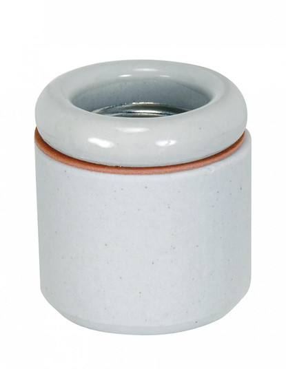 2 Piece Keyless Porcelain Socket With Fiber And 1/8 IP Slip Hole; Unglazed; 660W; 250V (27|80/2243)